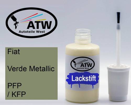 Fiat, Verde Metallic, PFP / KFP: 20ml Lackstift, von ATW Autoteile West.